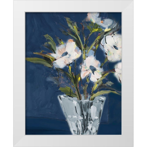 Evening Rose White Modern Wood Framed Art Print by Slivka, Jane