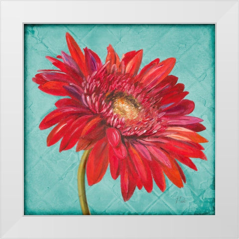 Joyful Daisy White Modern Wood Framed Art Print by Pinto, Patricia