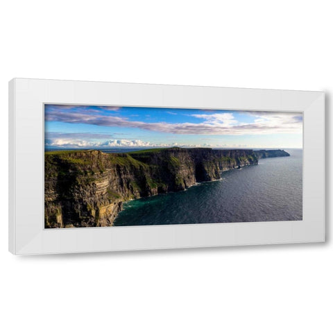 Cliffs of Moher White Modern Wood Framed Art Print by Bonnett, Stede