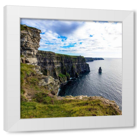 Cliffs of Square White Modern Wood Framed Art Print by Bonnett, Stede