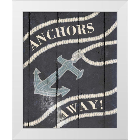 Anchor II White Modern Wood Framed Art Print by SD Graphics Studio