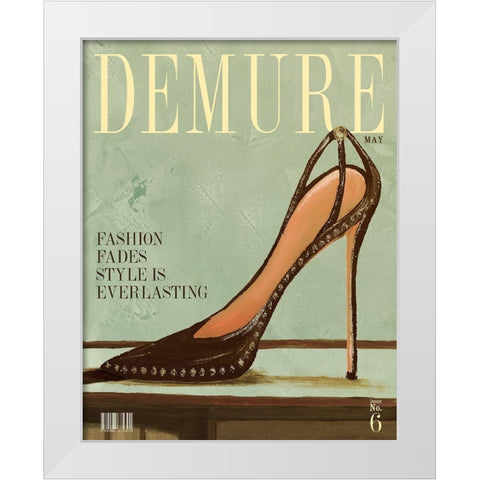 Demure Magazine White Modern Wood Framed Art Print by Ritter, Gina