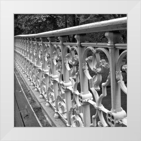 Walk Across II White Modern Wood Framed Art Print by Rodriguez, Jairo