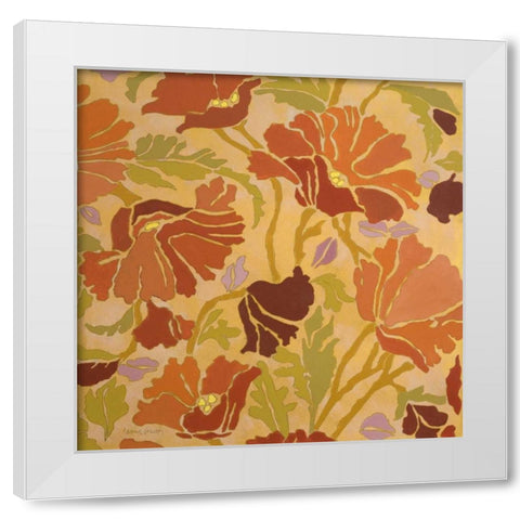 Spring Showers Bring Flowers I White Modern Wood Framed Art Print by Loreth, Lanie