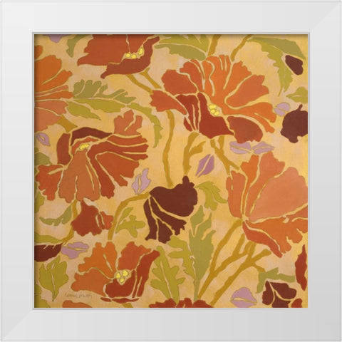 Spring Showers Bring Flowers I White Modern Wood Framed Art Print by Loreth, Lanie