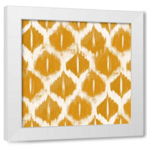 Colored Ikats I White Modern Wood Framed Art Print by Pinto, Patricia