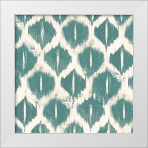 Colored Ikats III White Modern Wood Framed Art Print by Pinto, Patricia