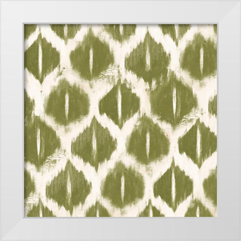 Colored Ikats IV White Modern Wood Framed Art Print by Pinto, Patricia