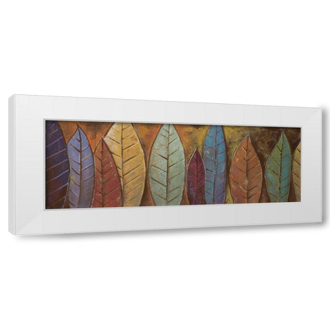 Tall Leaves I White Modern Wood Framed Art Print by Pinto, Patricia