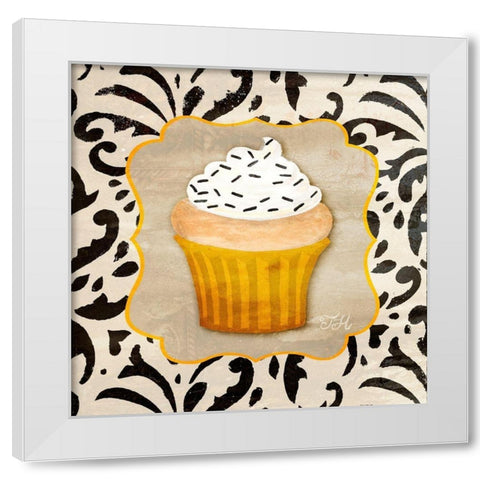 Piece of Cake I White Modern Wood Framed Art Print by Hakimipour, Tiffany