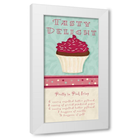 Tasty Delight White Modern Wood Framed Art Print by Hakimipour, Tiffany