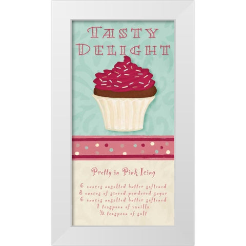 Tasty Delight White Modern Wood Framed Art Print by Hakimipour, Tiffany