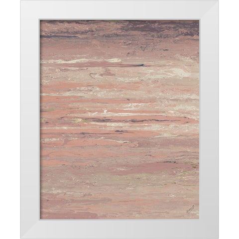 Blush Sunset White Modern Wood Framed Art Print by Gonzalez, Roberto