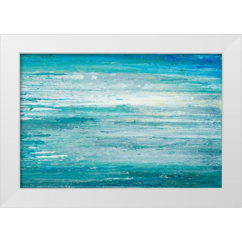 Cool Waters White Modern Wood Framed Art Print by Gonzalez, Roberto