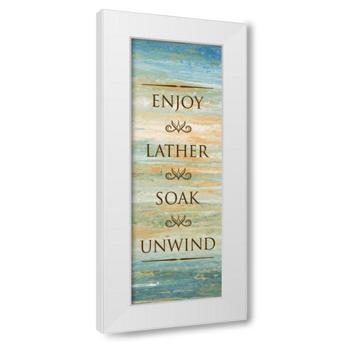 Bath in Abstract I White Modern Wood Framed Art Print by Gonzalez, Roberto