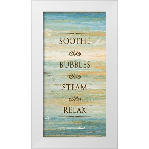 Bath Sunset II White Modern Wood Framed Art Print by Gonzalez, Roberto
