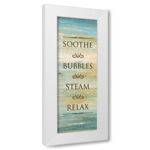 Bath in Abstract II White Modern Wood Framed Art Print by Gonzalez, Roberto
