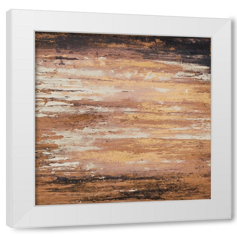 Earth Sunset White Modern Wood Framed Art Print by Gonzalez, Roberto