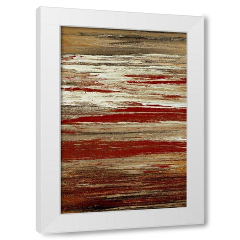 Seated Sunset White Modern Wood Framed Art Print by Gonzalez, Roberto