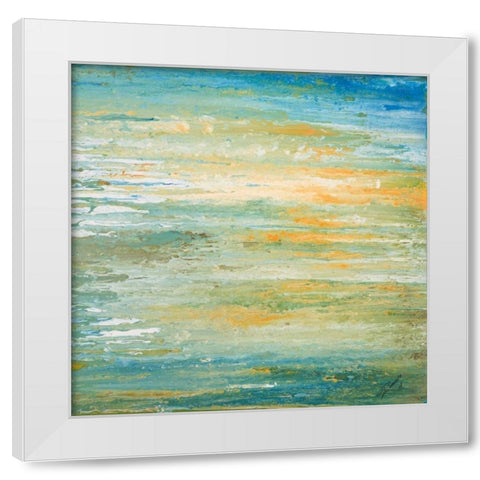 Winter Sunset White Modern Wood Framed Art Print by Gonzalez, Roberto