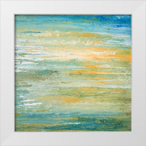 Winter Sunset White Modern Wood Framed Art Print by Gonzalez, Roberto