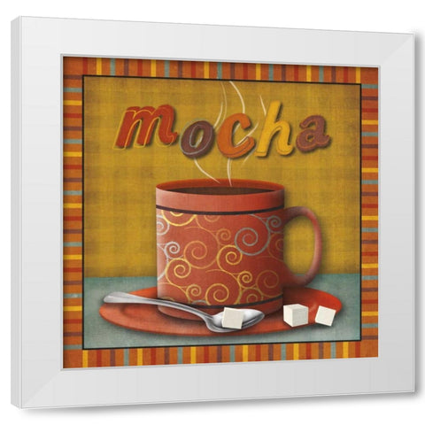 Mocha White Modern Wood Framed Art Print by Studio, Sd Graphics