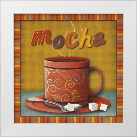 Mocha White Modern Wood Framed Art Print by Studio, Sd Graphics