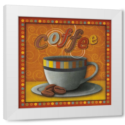 Coffee White Modern Wood Framed Art Print by Studio, Sd Graphics