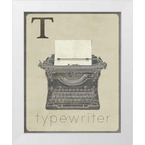 Vintage Learning Cards II White Modern Wood Framed Art Print by SD Graphics Studio