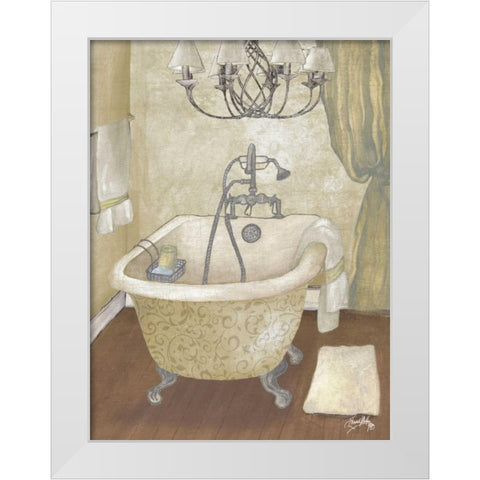 Guest Bathroom I White Modern Wood Framed Art Print by Medley, Elizabeth