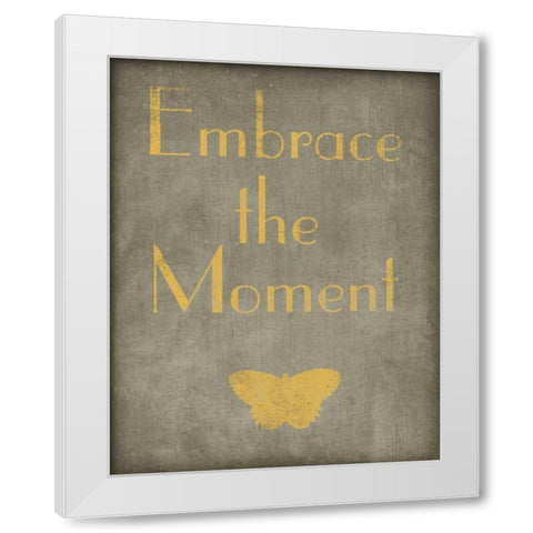 The Moment White Modern Wood Framed Art Print by Studio, Sd Graphics