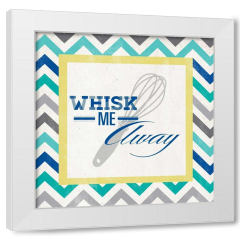 Whisk me Away White Modern Wood Framed Art Print by SD Graphics Studio