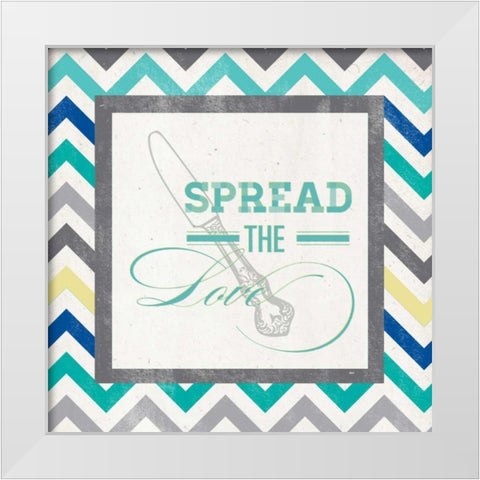 Spread the Love White Modern Wood Framed Art Print by SD Graphics Studio