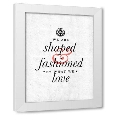 Fashioned White Modern Wood Framed Art Print by SD Graphics Studio