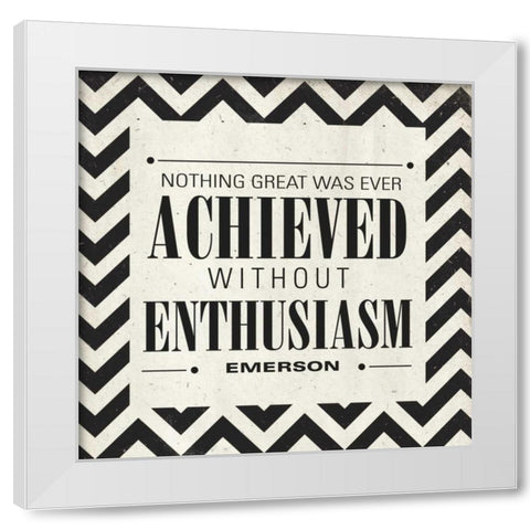 Achieved Border White Modern Wood Framed Art Print by Sundance Studio