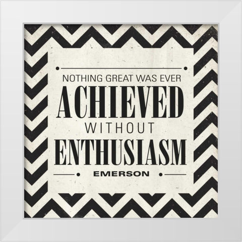 Achieved Border White Modern Wood Framed Art Print by Sundance Studio