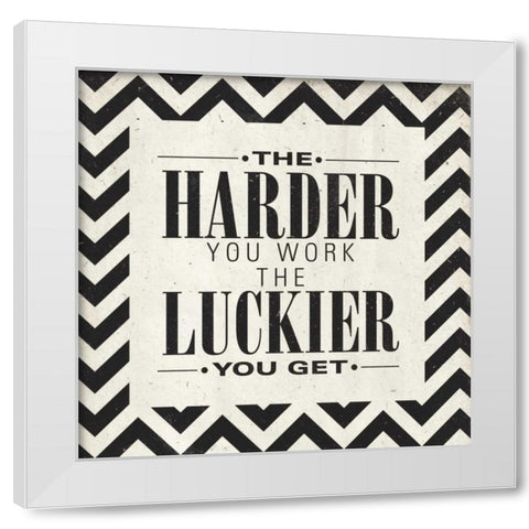 Harder Border White Modern Wood Framed Art Print by Sundance Studio