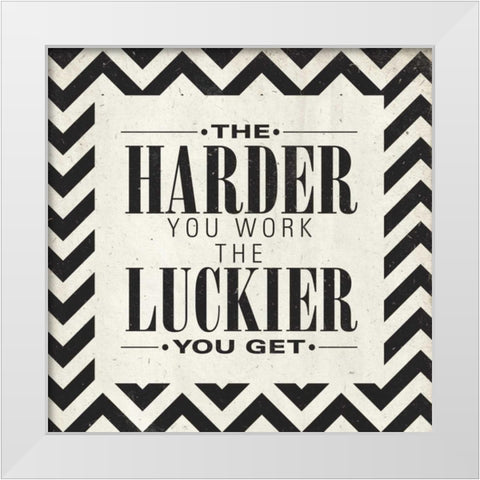 Harder Border White Modern Wood Framed Art Print by Sundance Studio