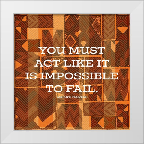 Impossible To Fail White Modern Wood Framed Art Print by Biscardi, Nicholas