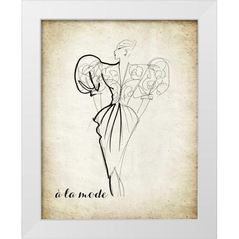 Couture Concepts I White Modern Wood Framed Art Print by Biscardi, Nicholas