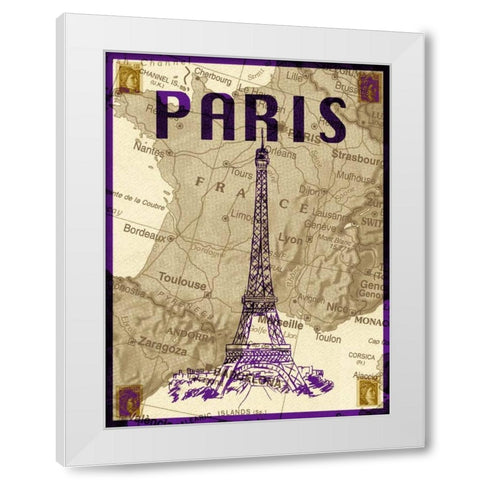 City Stops I White Modern Wood Framed Art Print by Biscardi, Nicholas