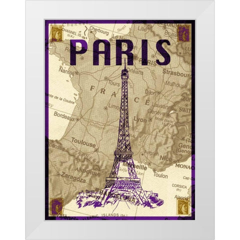 City Stops I White Modern Wood Framed Art Print by Biscardi, Nicholas