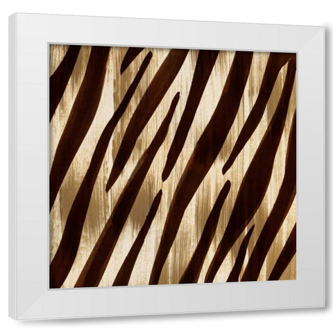 Nairobi Square IV White Modern Wood Framed Art Print by Biscardi, Nicholas