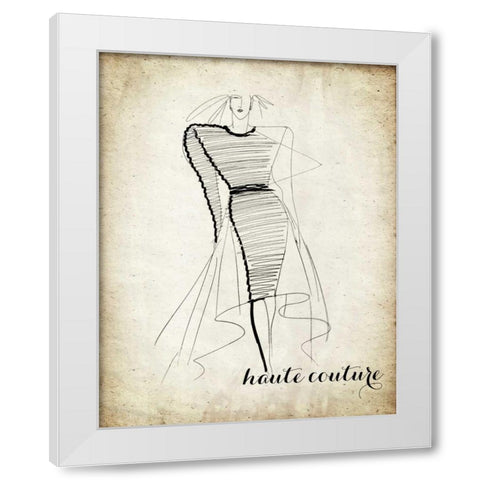 Couture Concepts II White Modern Wood Framed Art Print by Biscardi, Nicholas