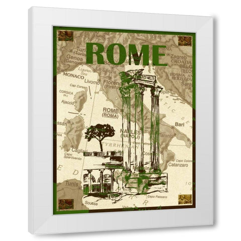 City Stops IV White Modern Wood Framed Art Print by Biscardi, Nicholas