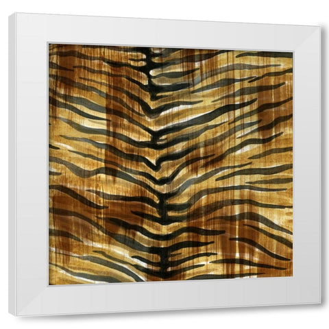 Nairobi Square II White Modern Wood Framed Art Print by Biscardi, Nicholas