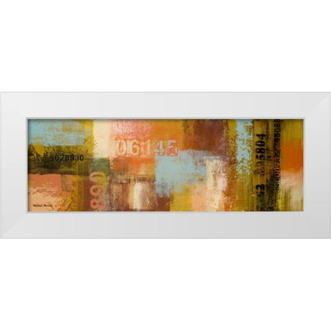 Departures I White Modern Wood Framed Art Print by Marcon, Michael