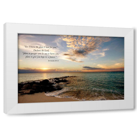 Plans I have for You White Modern Wood Framed Art Print by Bryant, Susan