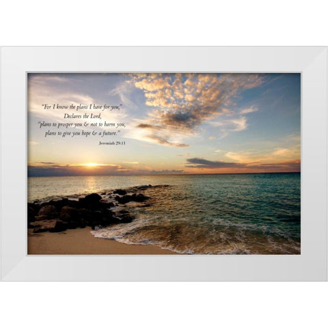 Plans I have for You White Modern Wood Framed Art Print by Bryant, Susan