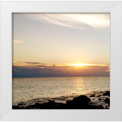 Bimini Seascape I White Modern Wood Framed Art Print by Bryant, Susan